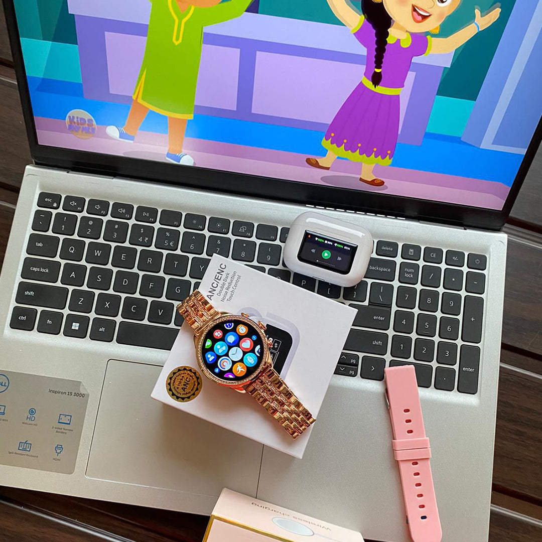 This Rakhi Trending Royal Gift 🎁 Combo 2 in 1 Fossil Gen 9 + Touch Screen Airpods