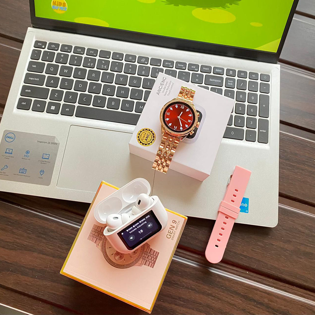 This Rakhi Trending Royal Gift 🎁 Combo 2 in 1 Fossil Gen 9 + Touch Screen Airpods